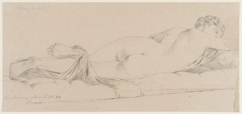 Reclining Hermaphrodite, by Joseph Wright, 1750