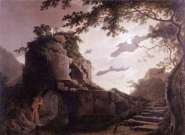 Virgil's Tomb, by Joseph Wright of Derby, oil, 1792