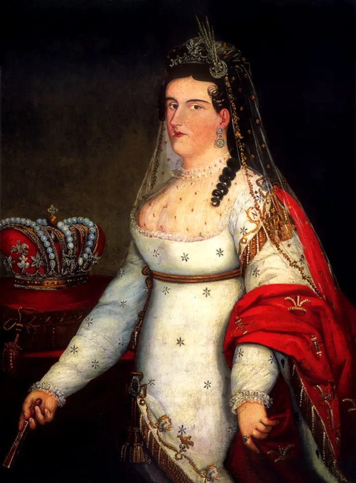 Portrait of Anna Maria Iturbide, Empress of Mexico, by Josephus Arias Huerta