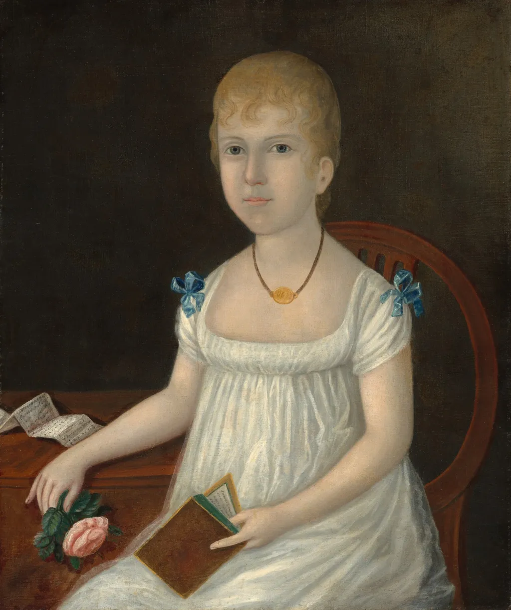 Adelina Morton, by Joshua Johnson, oil, 1810