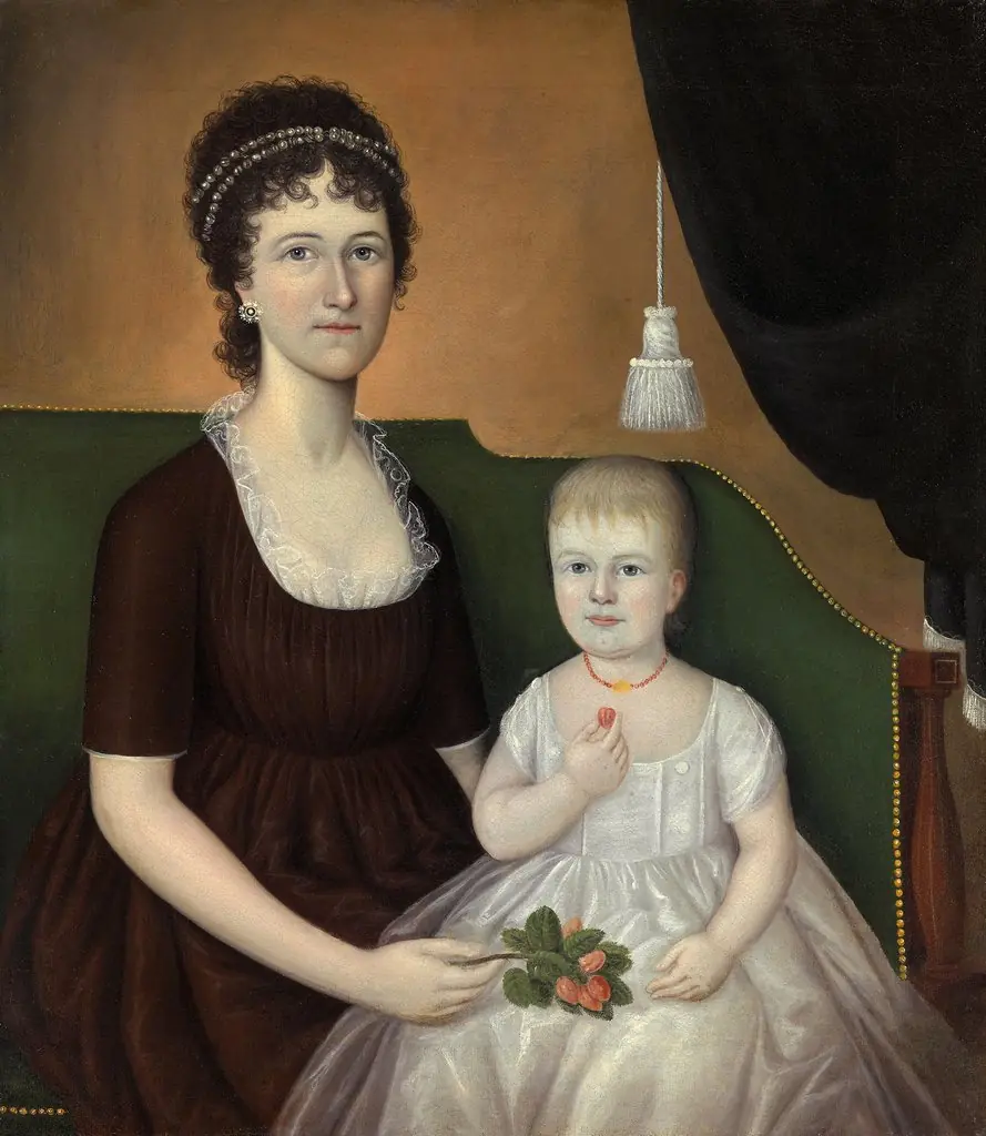 Mrs. Andrew Bedford Bankson and Son, Gunning Bedford Bankson, by Joshua Johnson