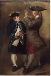 Caricature of Sir William Lowther and Joseph Leeson, later Ist Earl of Milltown, by Joshua Reynolds