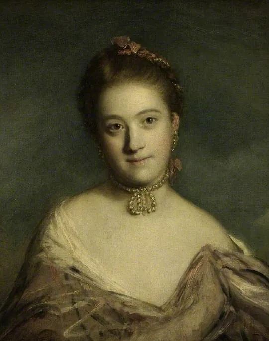 Mrs Angelo, by Joshua Reynolds, oil, 1760