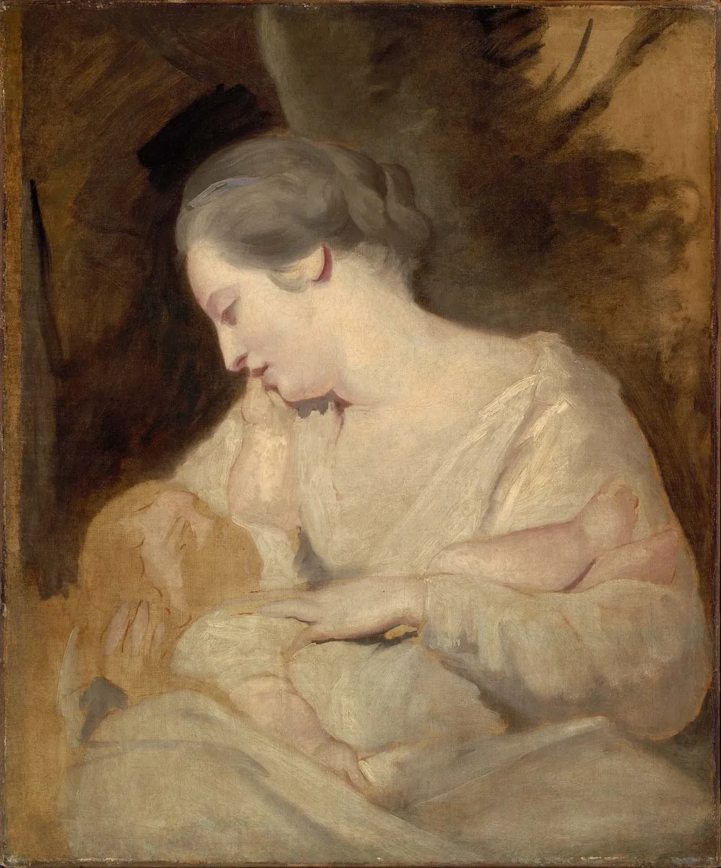 Mrs. Richard Hoare Holding her Child, by Joshua Reynolds, oil, 1763