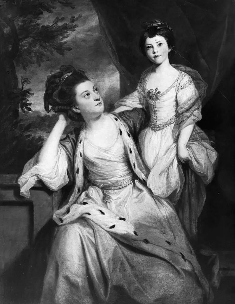 Portrait of Mrs. Boone and her Daughter, the later Lady Drummond, by Joshua Reynolds