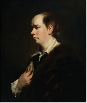 Portrait of Oliver Goldsmith (1728-1774), Playwright and Author, by Joshua Reynolds