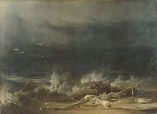 The Deluge towards Its Close, by Joshua Shaw, 1813