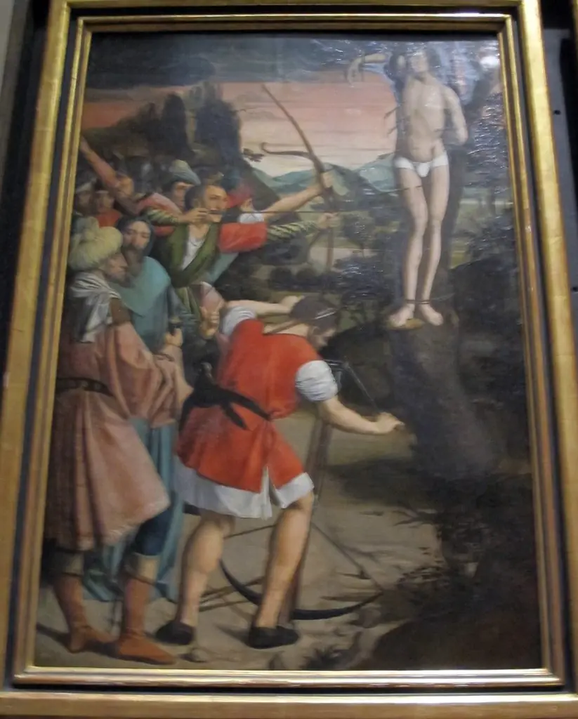 Saint Sebastian Pierced with Arrows, by Josse Lieferinxe