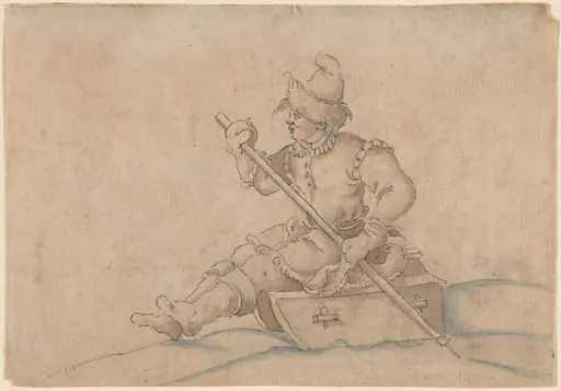 A Boy on a Sled, by Jost Amman