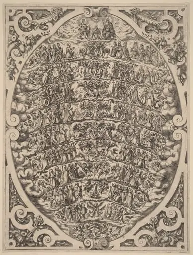 The Hierarchy of the Heavens, by Jost Amman
