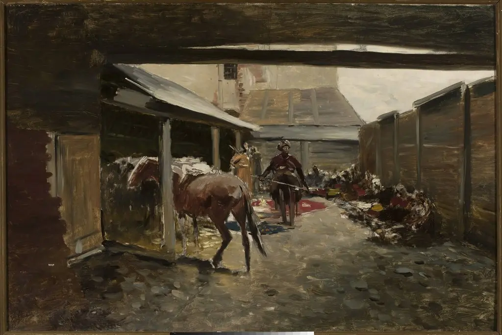 Backyard, by Józef Brandt