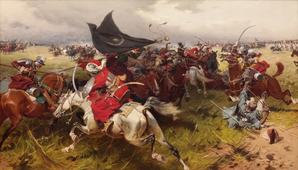 Fight for a Turkish Standard, by Józef Brandt