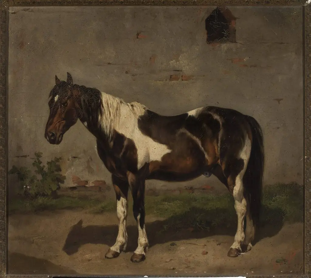 Horse with the barn in the background, by Józef Brodowski the Elder