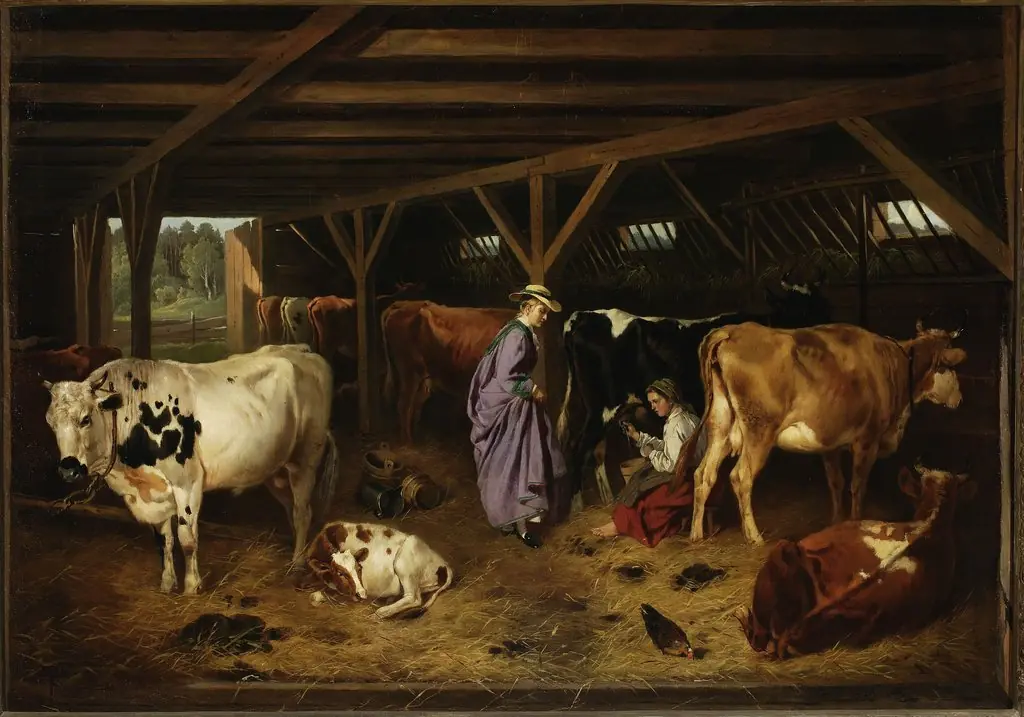 In the barn, by Józef Brodowski the Elder
