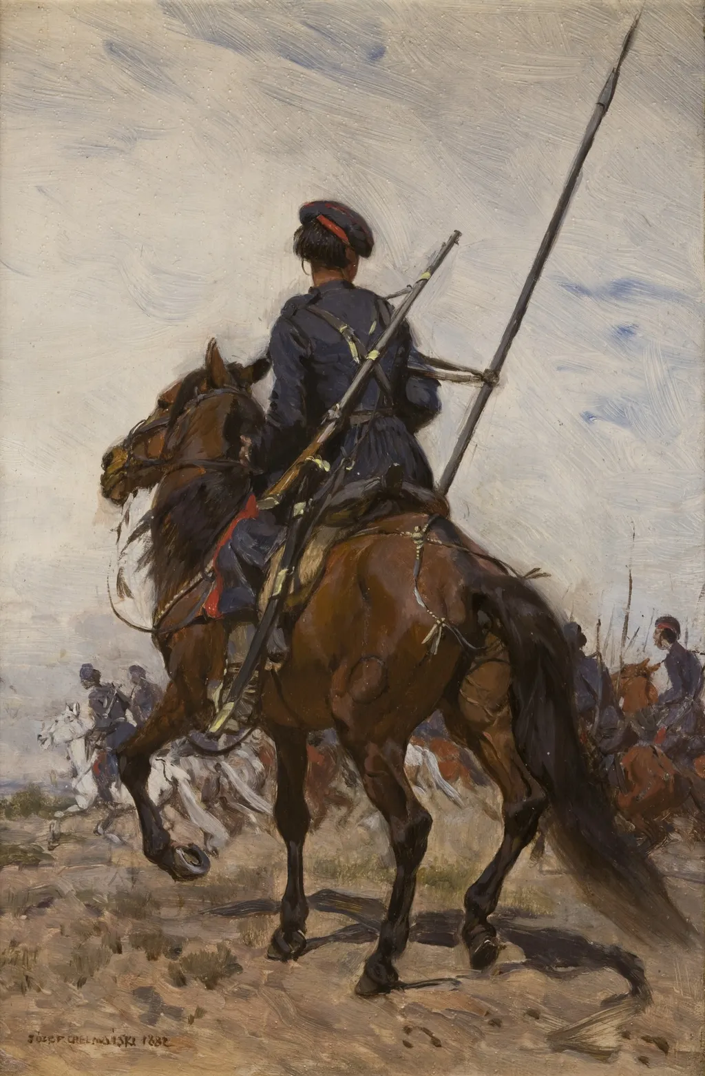 A Cossack, by Józef Chełmoński, oil, 1892