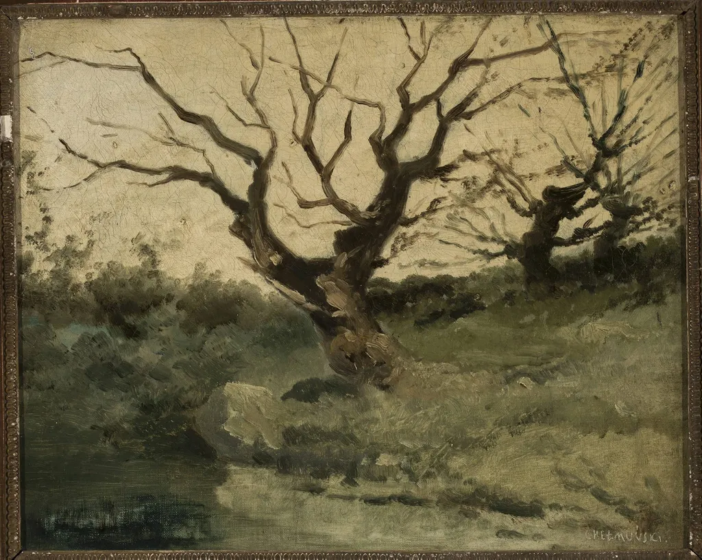 Autumn landscape, by Józef Chełmoński, oil, 1890