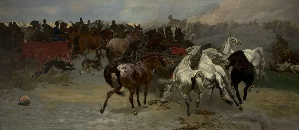 Horse market in Balta, by Józef Chełmoński