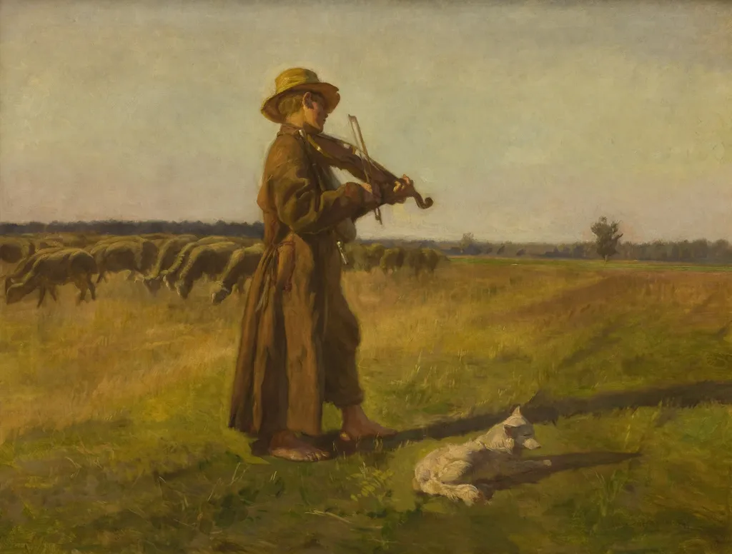 Shepherd, by Józef Chełmoński, oil, 1899