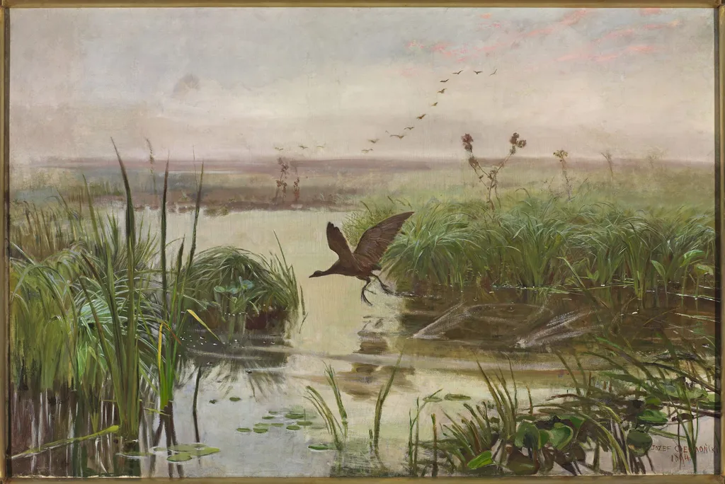 The Water Hen, by Józef Chełmoński, oil, 1898