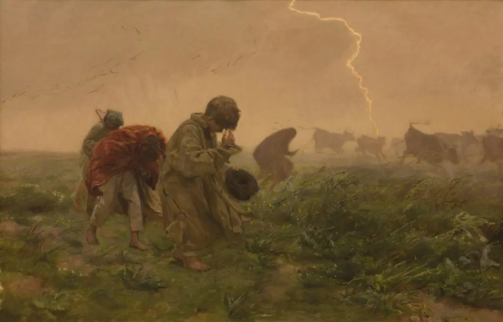 Thunderstorm, by Józef Chełmoński, 1898