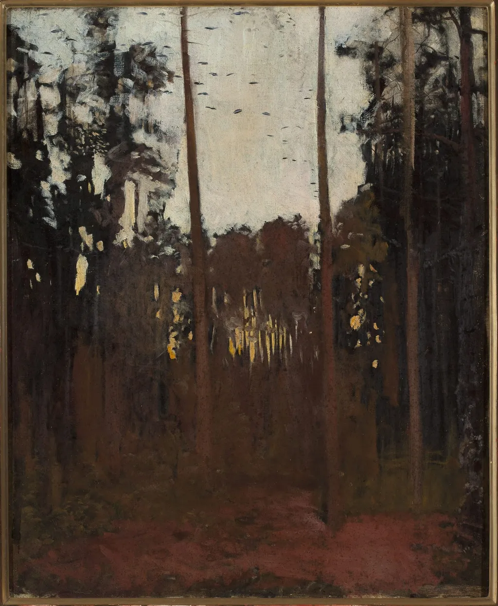 Wood grouse, sketch for “Hunting for wood grouses”, by Józef Chełmoński, oil, 1896