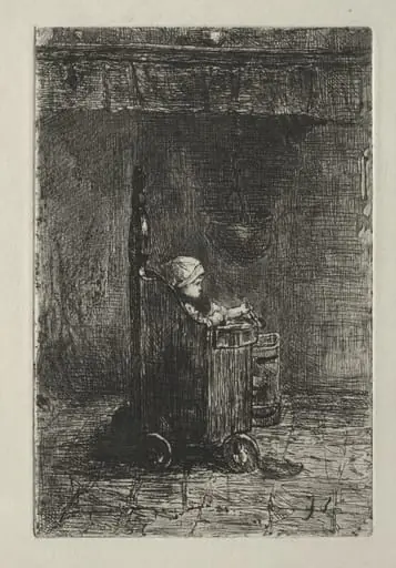 Baby in His Chair, by Jozef Israëls