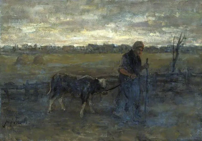Bringing Home the Calf, by Jozef Israëls