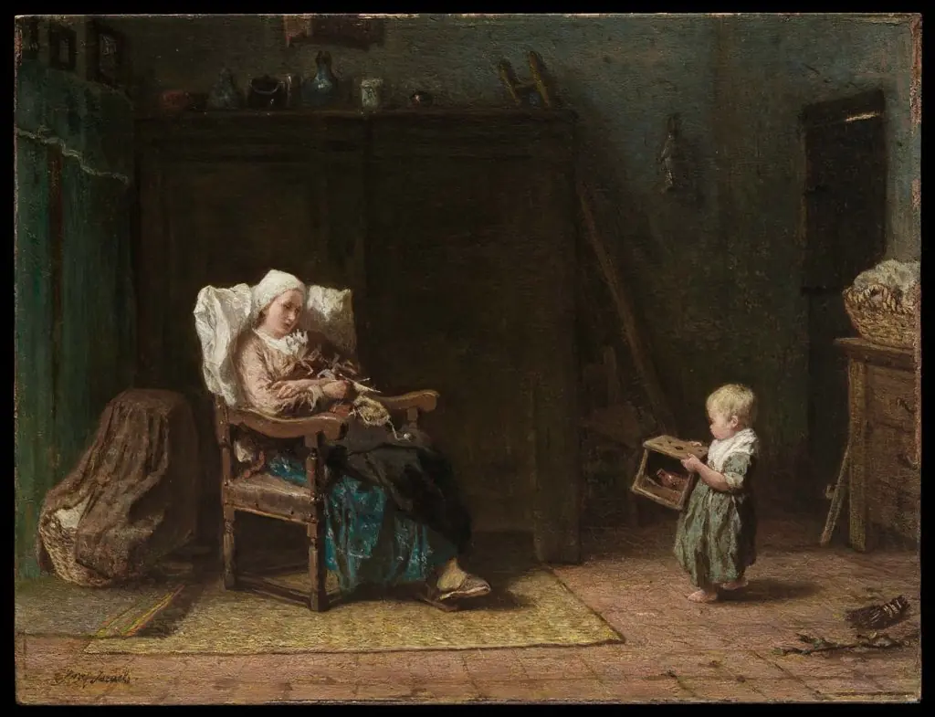 Convalescent Mother and a Child, by Jozef Israëls