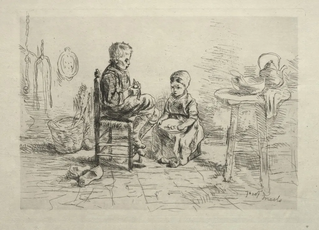 Peeling Potatoes, by Jozef Israëls, 1880