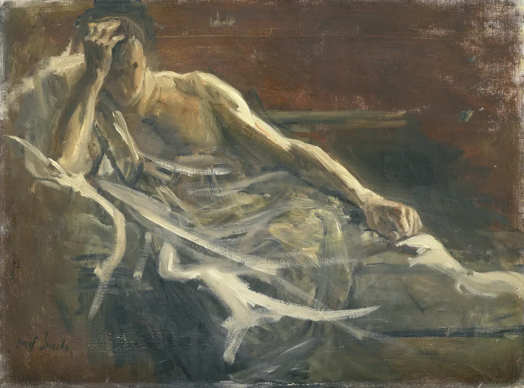 Saul, by Jozef Israëls, oil, 1900