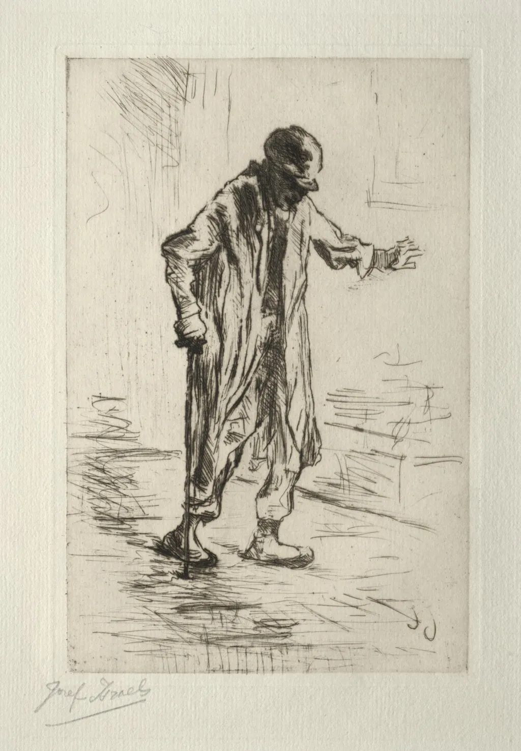 Stumbling Old Man, by Jozef Israëls, 1874
