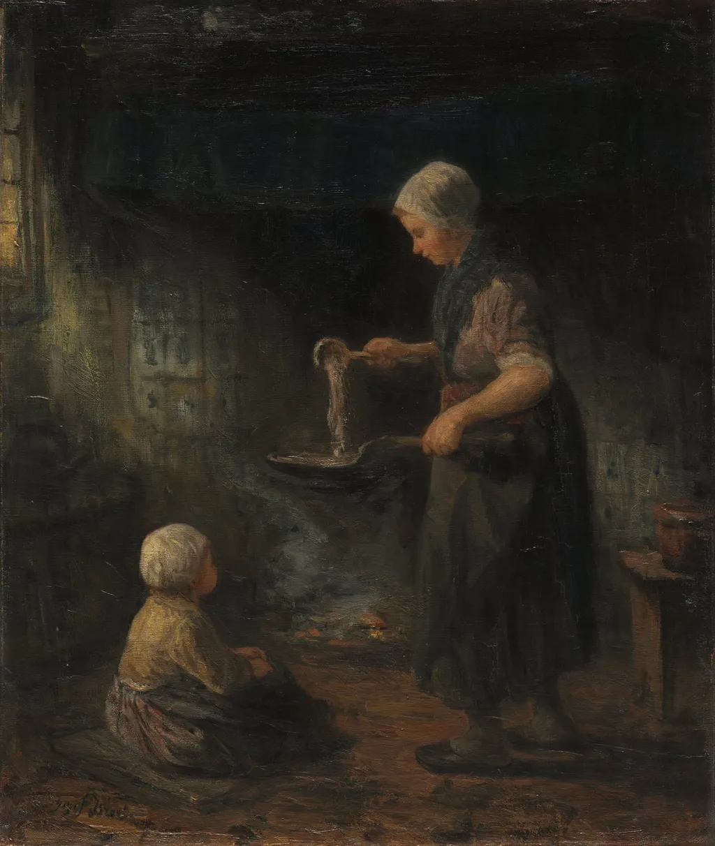The Pancakes, by Jozef Israëls, unspecified, 1875