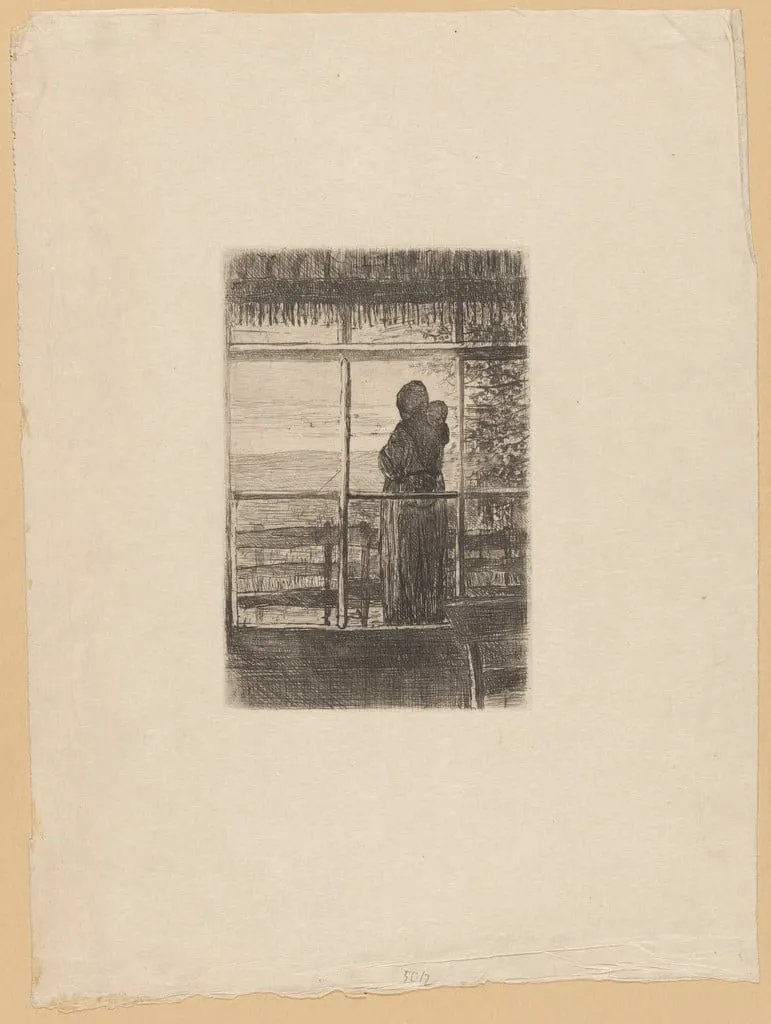 Untitled, by Jozef Israëls, ink, 1873