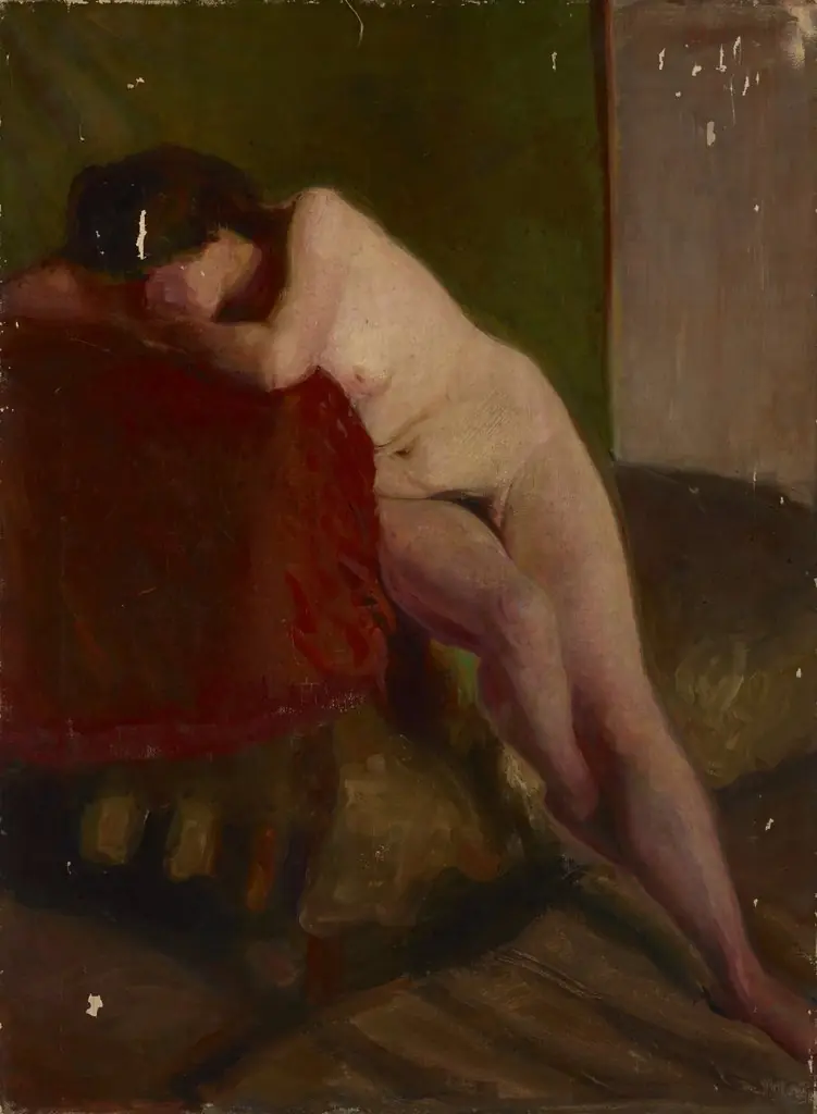 Female Nude, by Józef Klochowicz