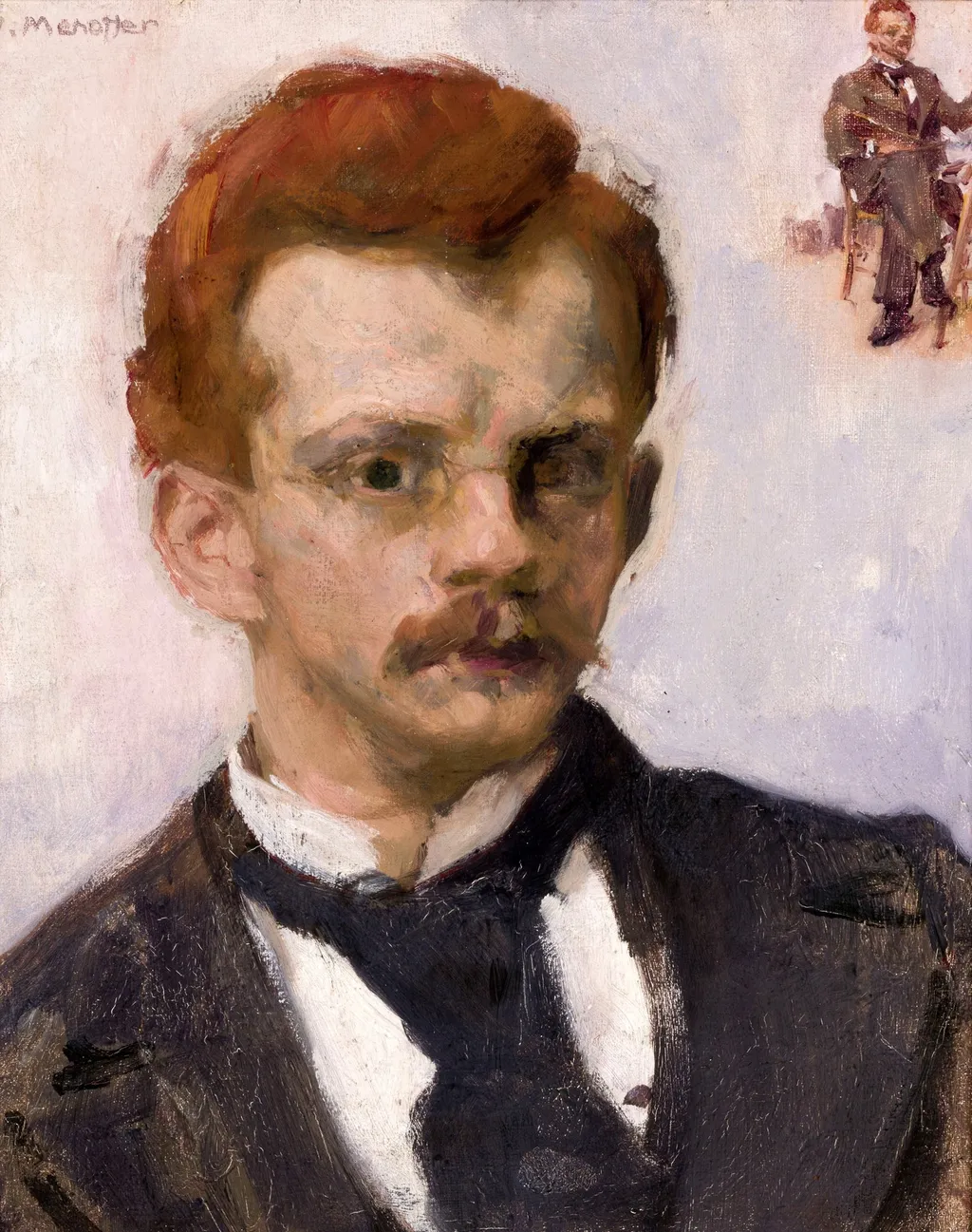 Autoportret, by Józef Mehoffer, oil, 1900