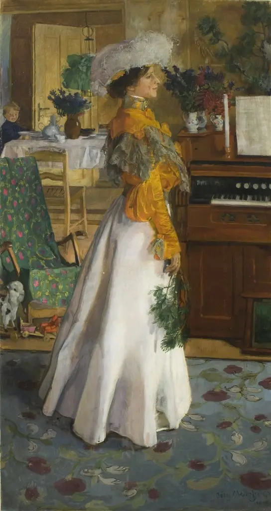 Portrait of Wife, by Józef Mehoffer
