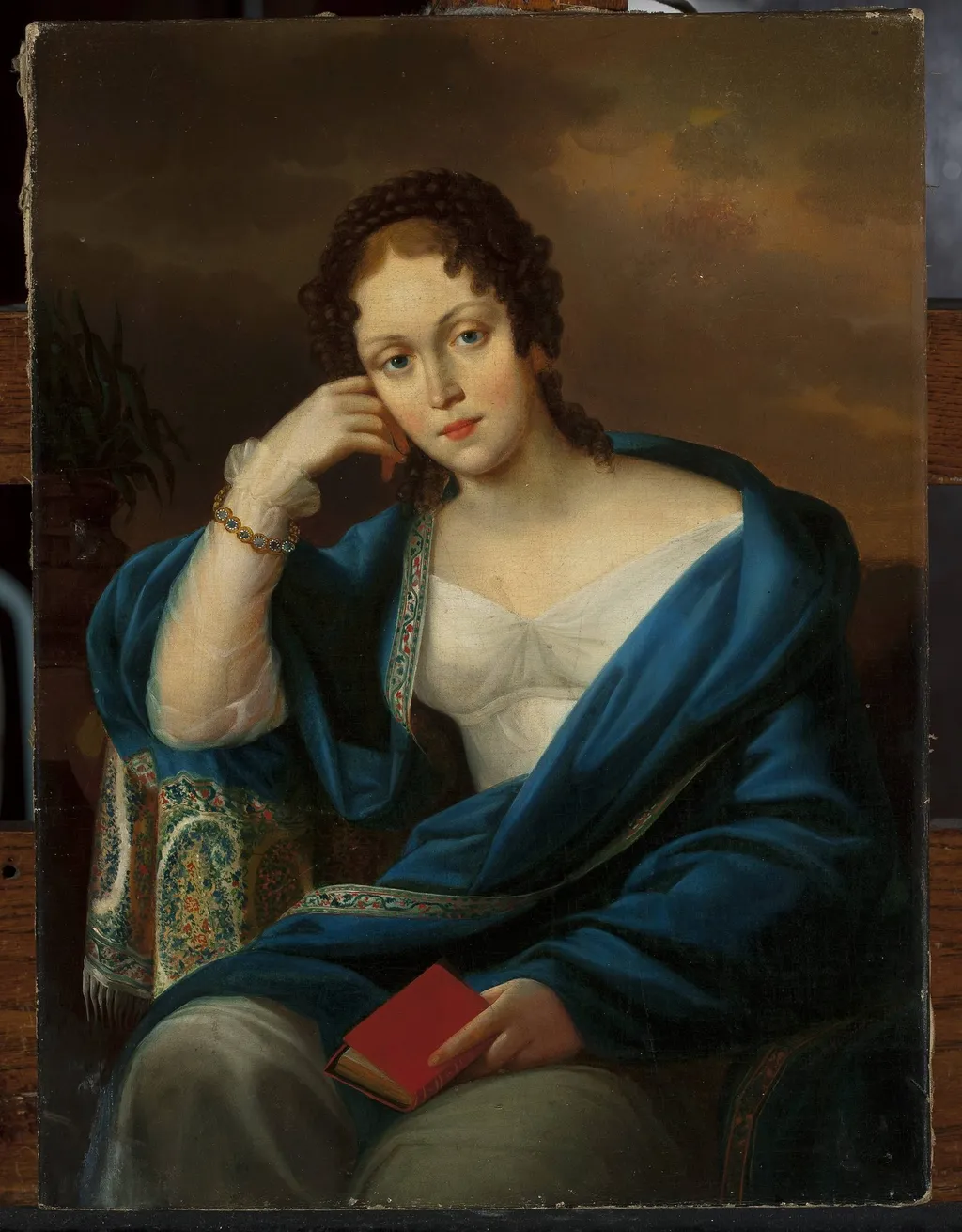 Portrait of a woman, by Józef Oleszkiewicz, oil, 1824