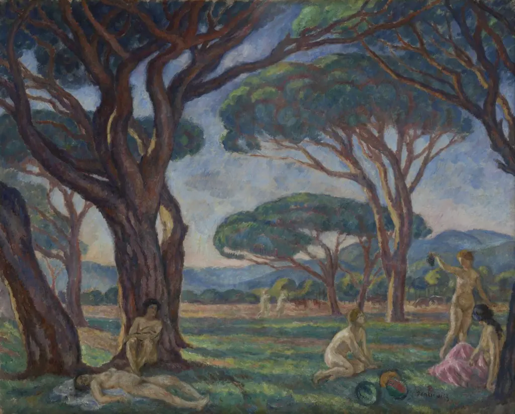 Landscape from Provence with Idyllic Scenes, by Józef Pankiewicz