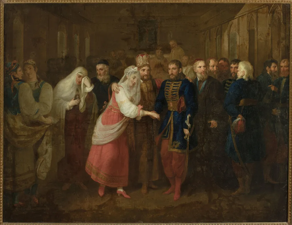 Marriage of Mieszko and Dobrawa, by Józef Peszka, oil, 1820