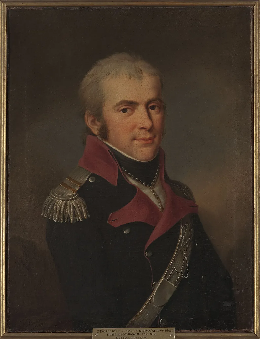Portrait of Ksawery Krasicki (1774–1844), by Józef Pitschmann, oil, 1800