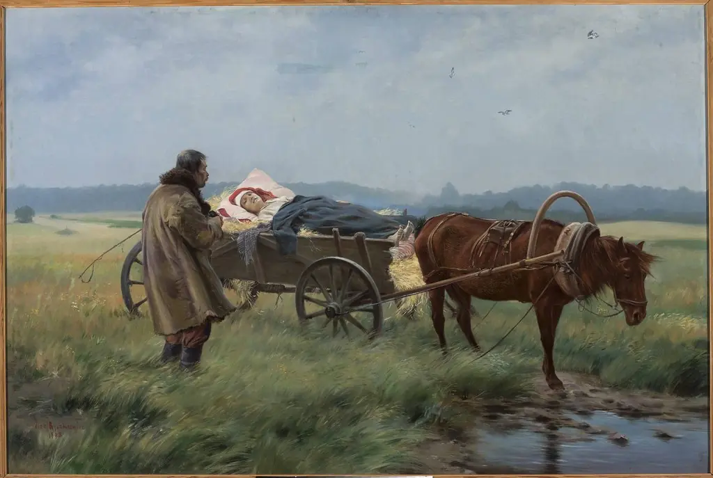 On the way to the doctor, by Józef Ryszkiewicz