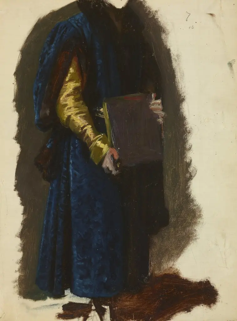 Jaśko of Tęczyn's Garment. Study to the Painting "The Oath of Queen Jadwiga", by Józef Simmler