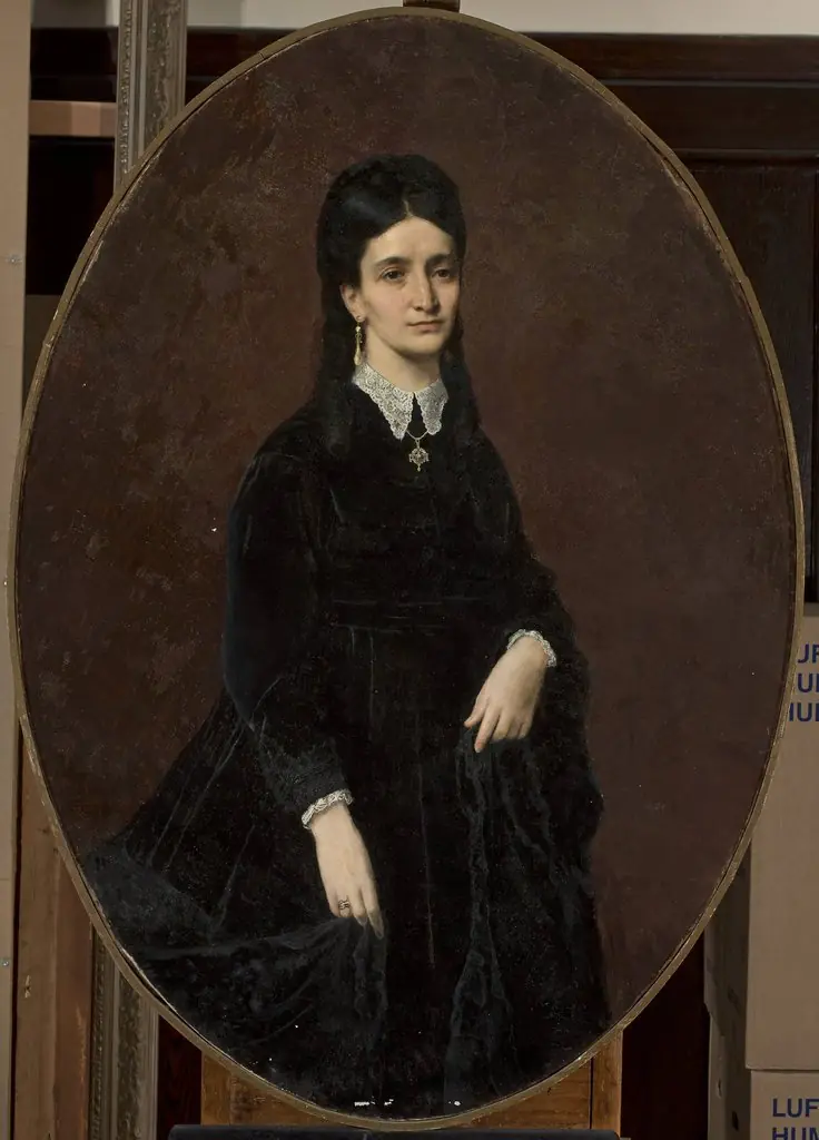 Portrait of a lady, by Józef Simmler