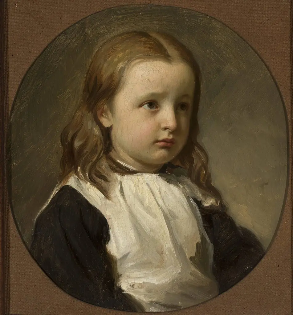 Portrait of Julia Simmler, artist's daughter, by Józef Simmler