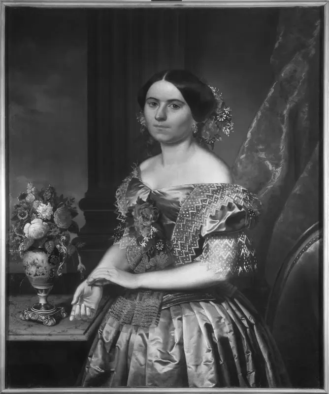 Portrait of Mrs. Skwarcowa, by Józef Simmler
