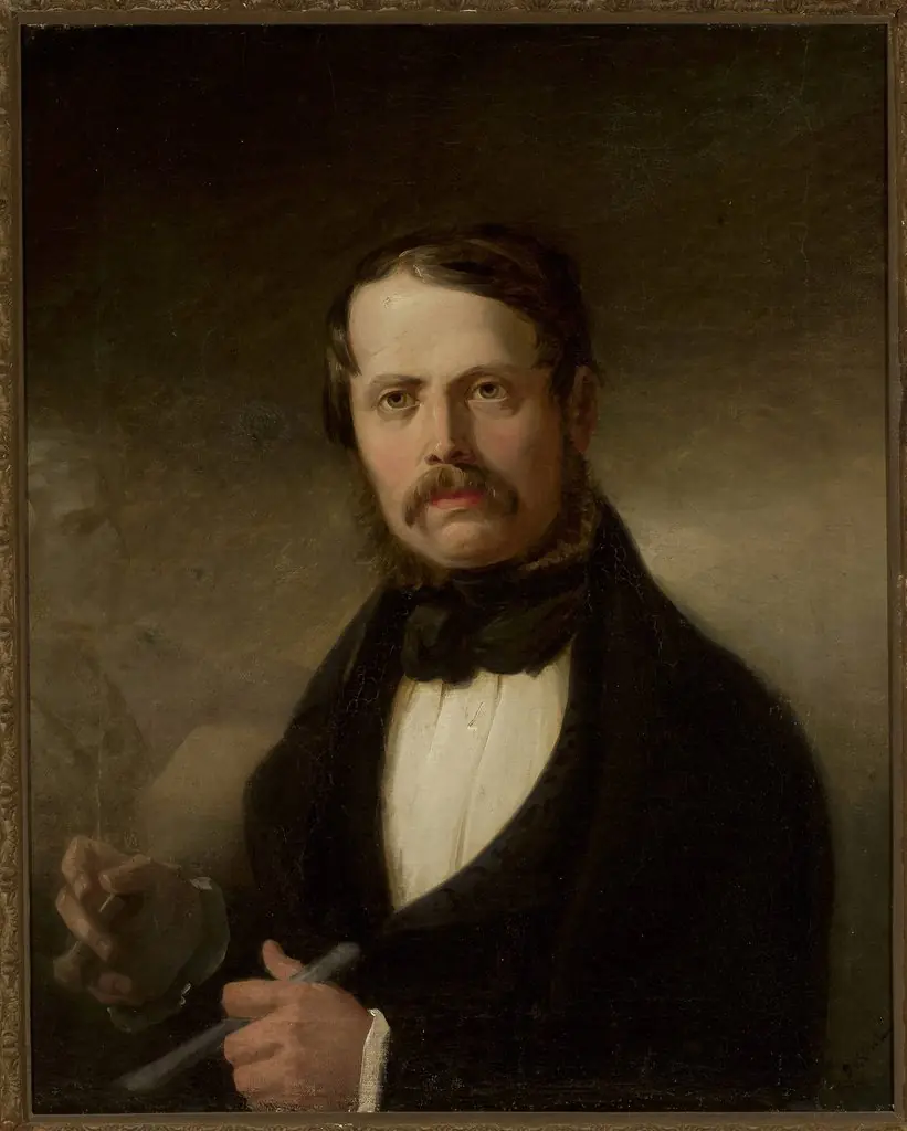 Portrait of Teofil Lenartowicz, poet and sculptor, by Józef Simmler