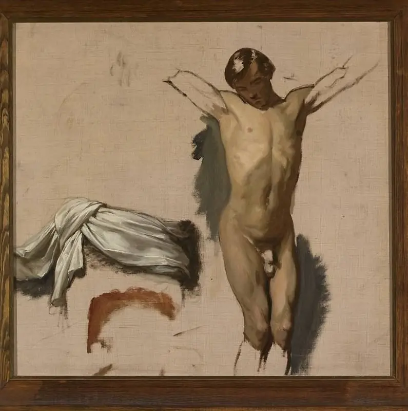 Sketch for “Crucifixion”, by Józef Simmler