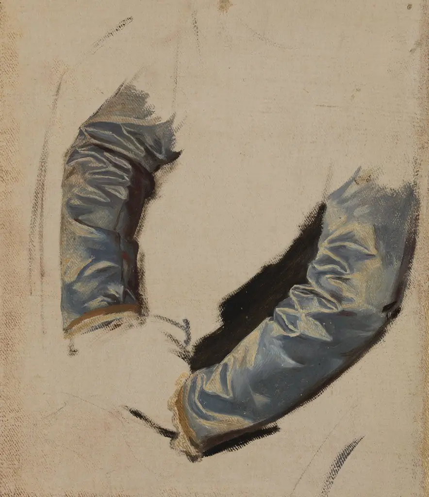 Sleeves of King's Attire. Study to the Painting "The Death of Barbara Radziwiłł", by Józef Simmler