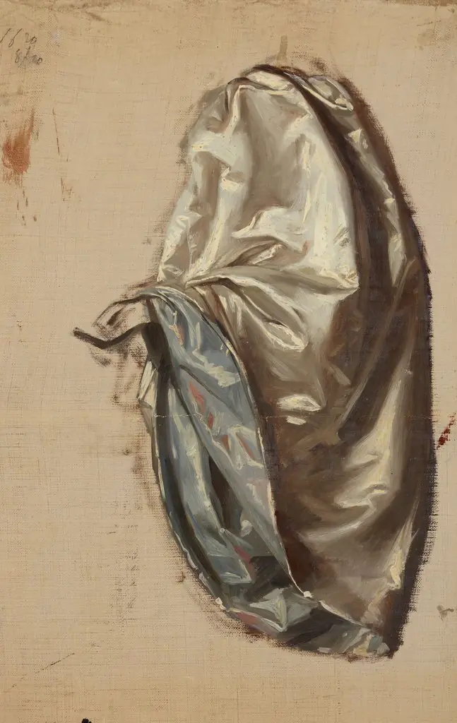 Study of a Lady with a Lute's Robe. Study to the Painting "Upbringing of Sigismund Augustus", by Józef Simmler