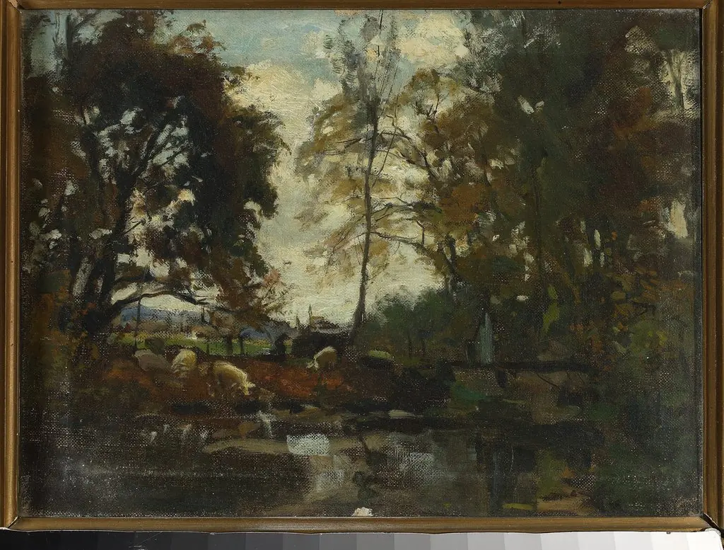 Landscape with a herd, by Józef Szermentowski